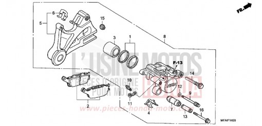 REAR BRAKE CALIPER (CBF1000) CBF10009 de 2009